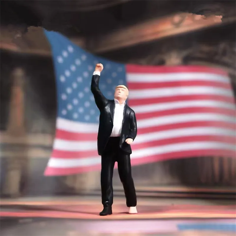 Un/Painted 1/64 Scale President Miniature Figure Mini Diorama Resin Model Street DIY Scene Accessory Prop Speech Toy Display