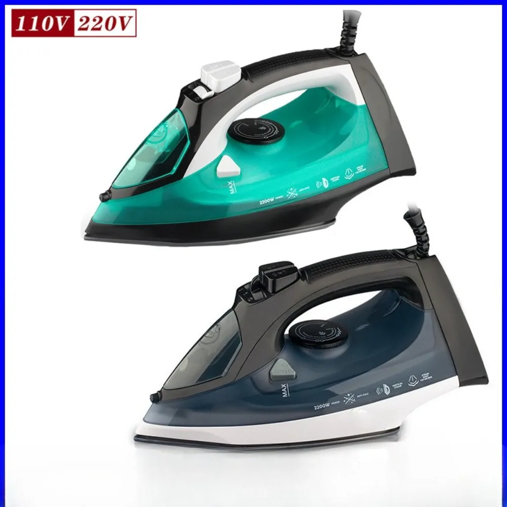 Handheld Steam Iron for Clothes Electric Iron 2200W with Smooth Ceramic Soleplate Household Vertical Iron Steamer Dry Wet Use