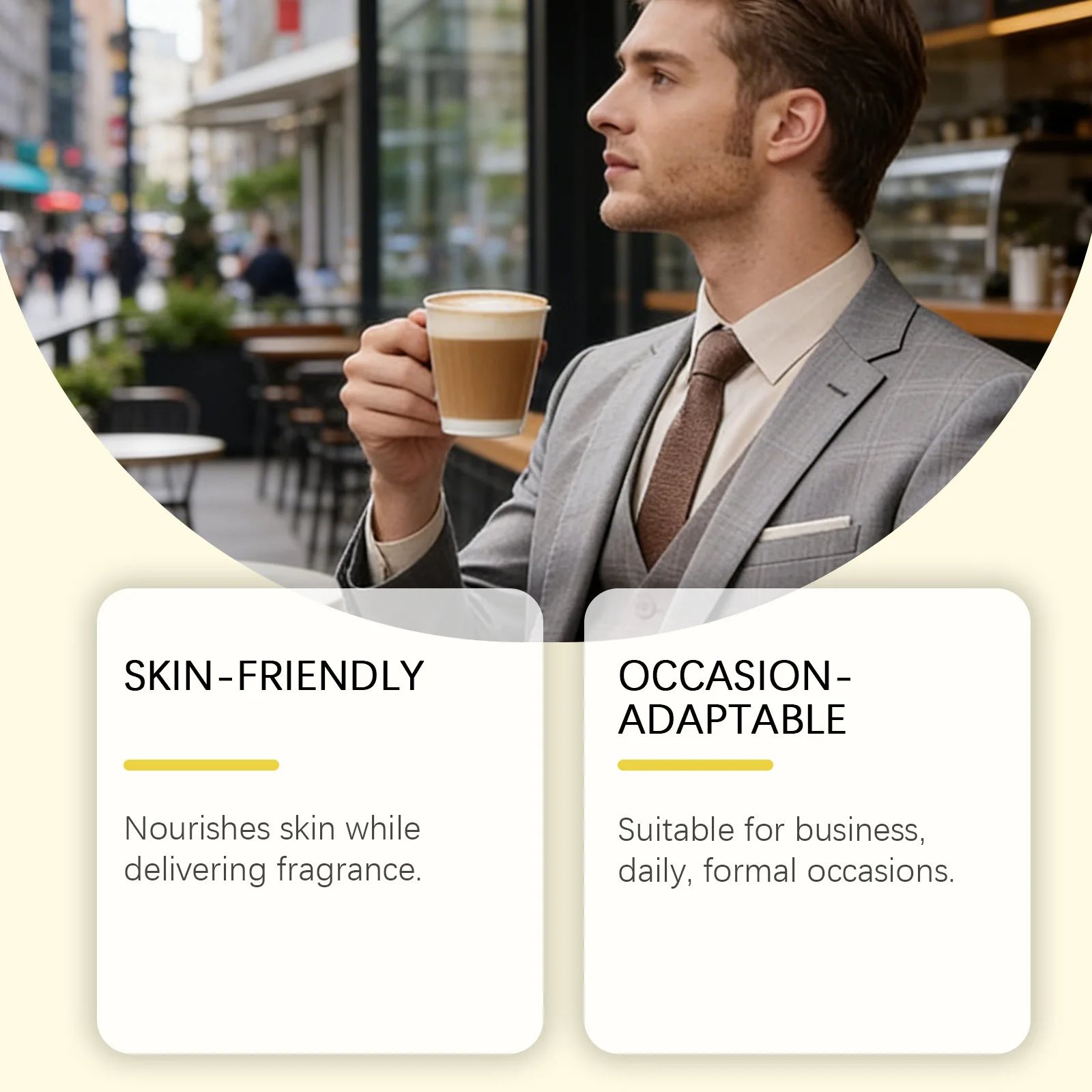 

Набор твердых мужских духов – свежий и элегантный аромат, естественная стойкость, удобный для ежедневного использования.