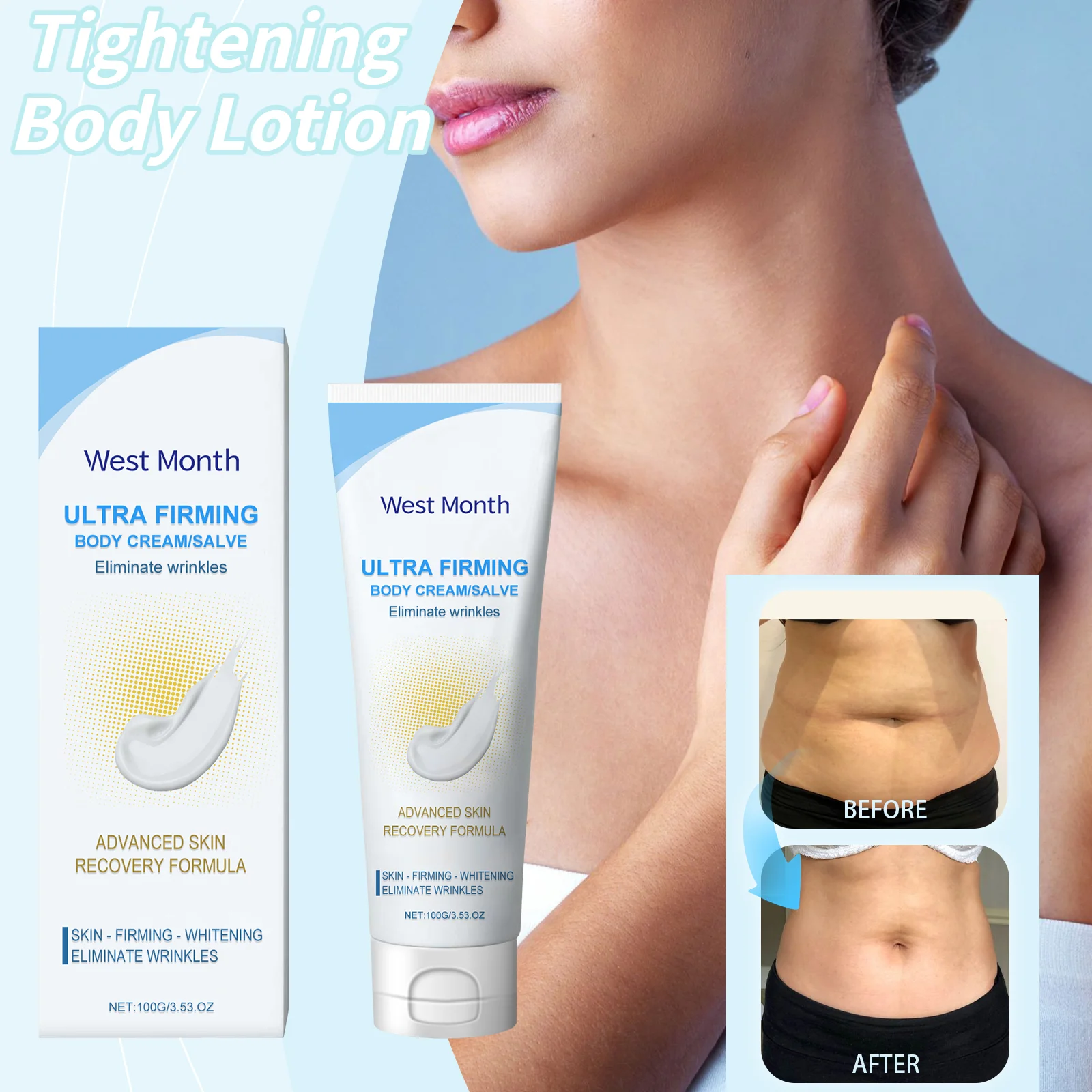 Body Lotion Tightens Moisturizes Moisturizes&Beautifies The Skin Reducing Fine Lines&Smoothing The Skin Massage The Body Lotion