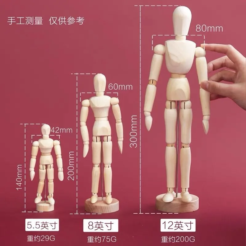 Artist Movable Limbs Wooden Desktop Decor Figure Model Mannequin Bjd Art Sketch Draw Action Toy Figures Educational Miniatures