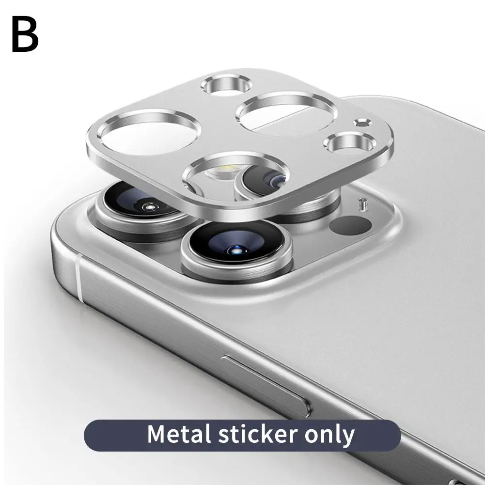 For IPhone 16 Pro Max Metal Camera Lens Protector For IPhone 16 Pro Alloy Back Lens Case No Glass Lens Cover Cap Accessorie E8W2