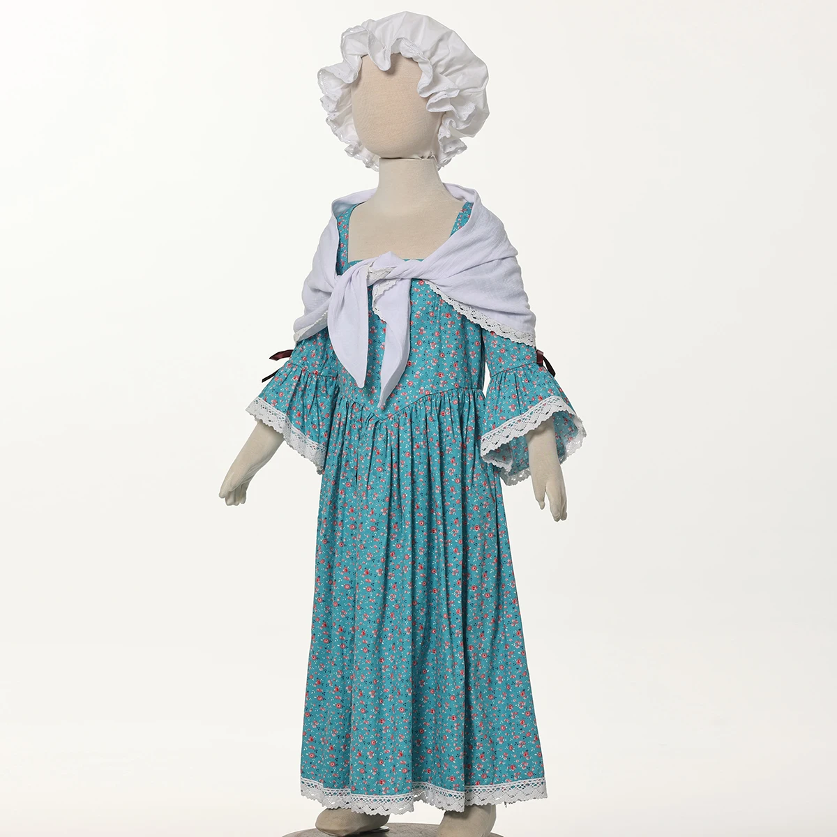 Robe Coloniale en Coton Vintage pour Fille, Costume Victorien de Luc Pilgrim, Tenue de Festival National pour Enfant, Pionnier Pastoral