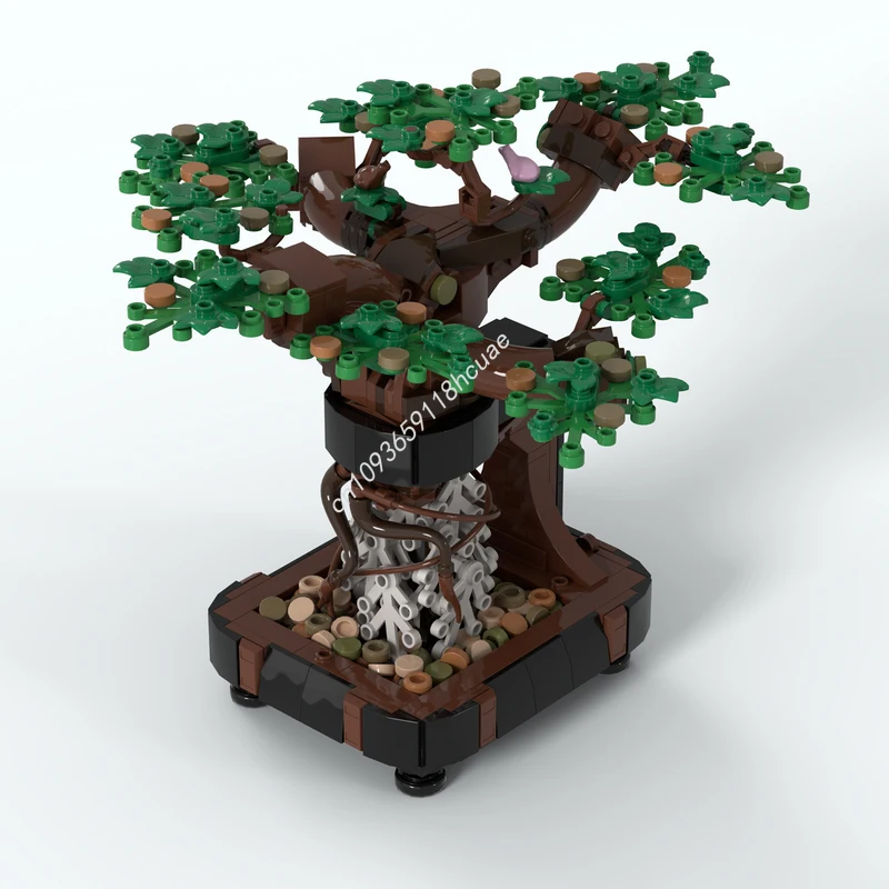 

555pcs MOC Experimental Bonsai nan Model Building blocks Kids idea Birthday toys Brick Assemble Christmas gifts