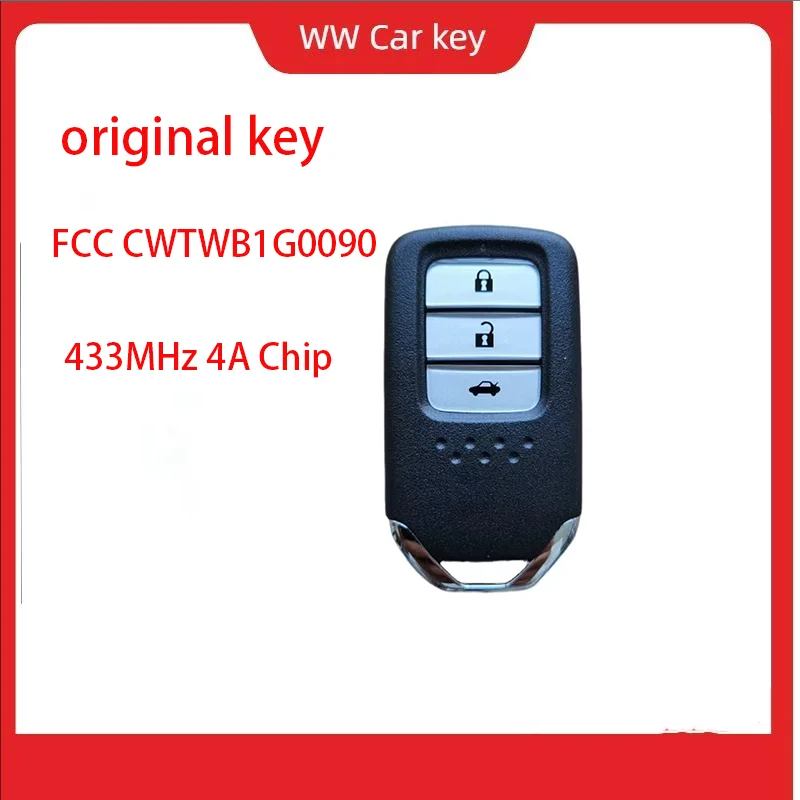 

TWB1G0090 Оригинальный FCC CWTWB1G0090 433 МГц 4A чип смарт-карта удаленный ключ автомобильный ключ для Hon-da