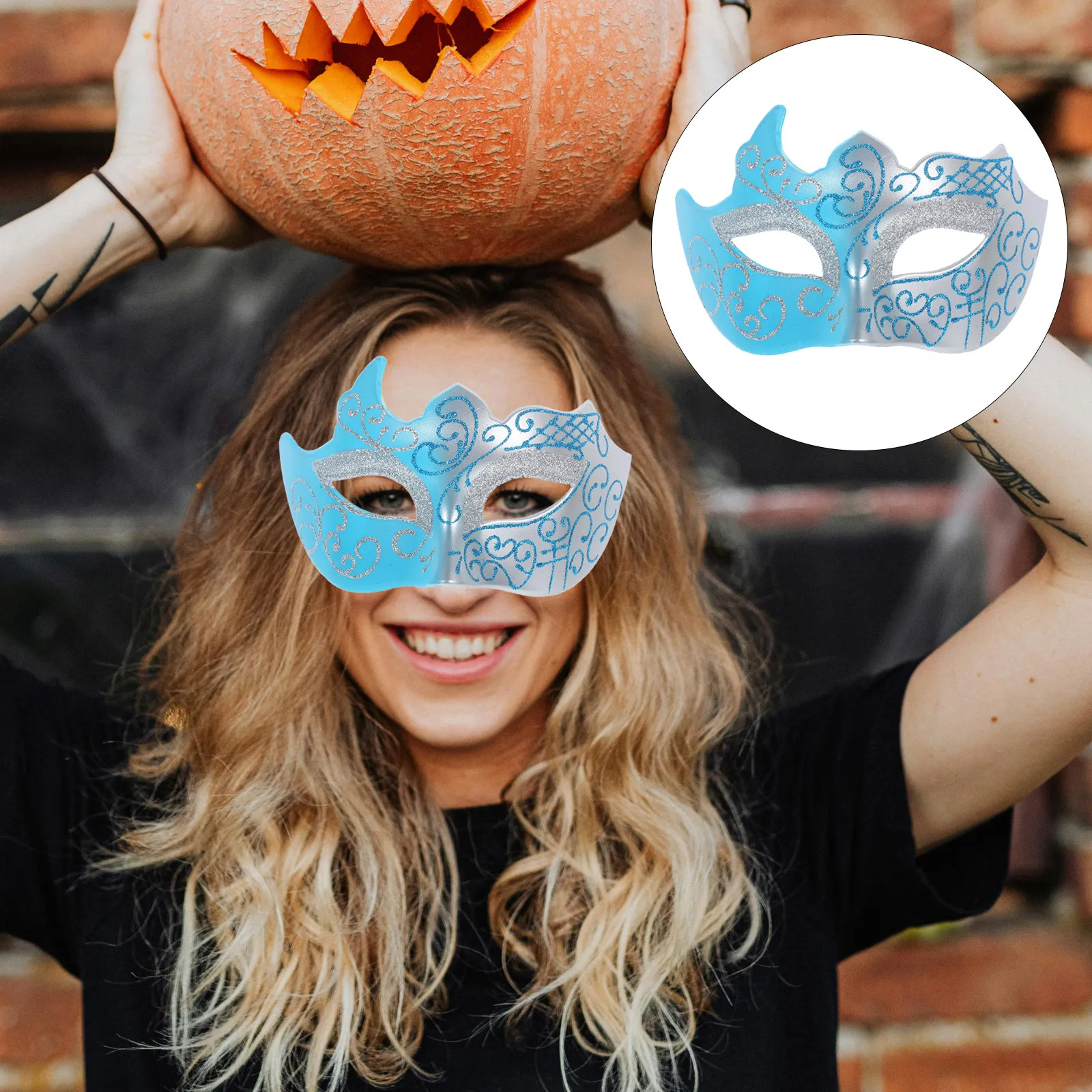 

Masquerade Party Mask Painted Durable Reusable Lightweight ABS Halloween Cosplay Mask Prop Masquerade Masks Male