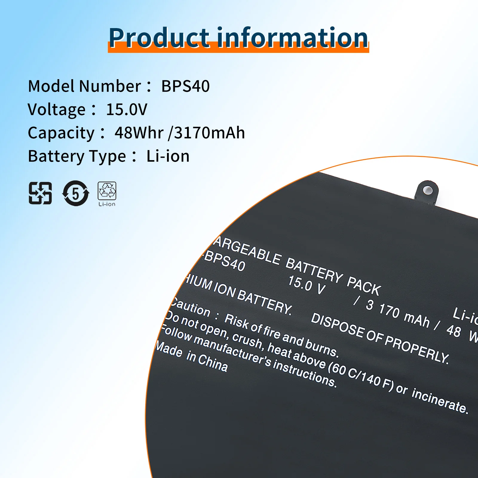 BVBH-Batería de VGP-BPS40 para ordenador portátil, pieza de PC para SONY Vaio Flip 14A SVF14N SVF 15A SVF15N17CXB VGP-BPS40 15V 3170mAh