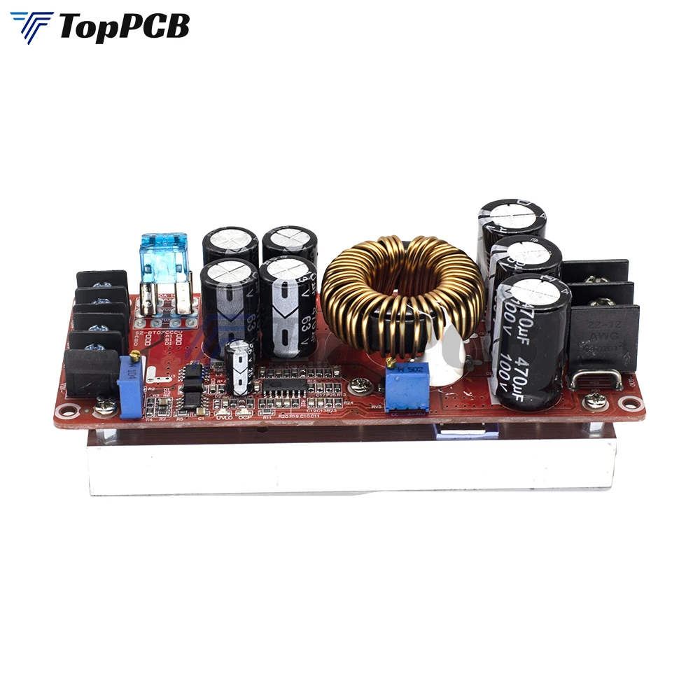 CC CV 1200W 20A DC-DC Step Up Boost Converter Charging Power Supply 8-60V to 12-83V Voltage Regulator Power Inverter 12V 24V 48V