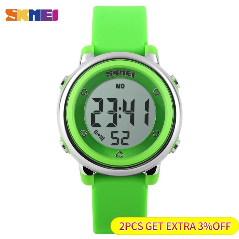 SKMEI 1100 Children Back Light Calendar Digital Wristwatches Relogio Infantil Sports Kids Watches Waterproof Alarm Watch