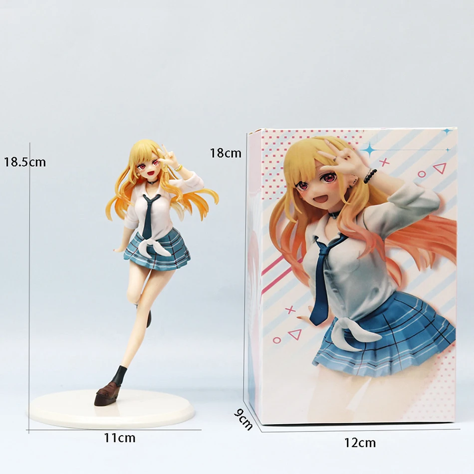 My Dress Up Darling Kitagawa Marin Anime-Figur Schuluniform Teufel-Liz Kniende Pose PVC Sammlermodell Desktop-Dekoration – Detail 20