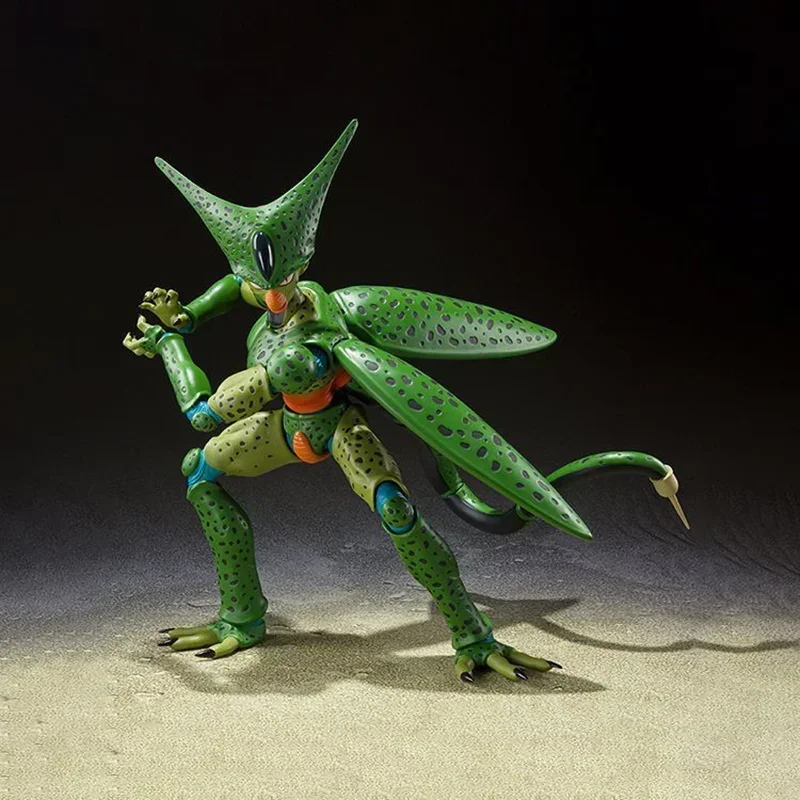 In Stock Original Bandai Dragon Ball SHF Cell First Form Anime Action Figure Movable Joint Collection Model Toys Hoilday Gifts