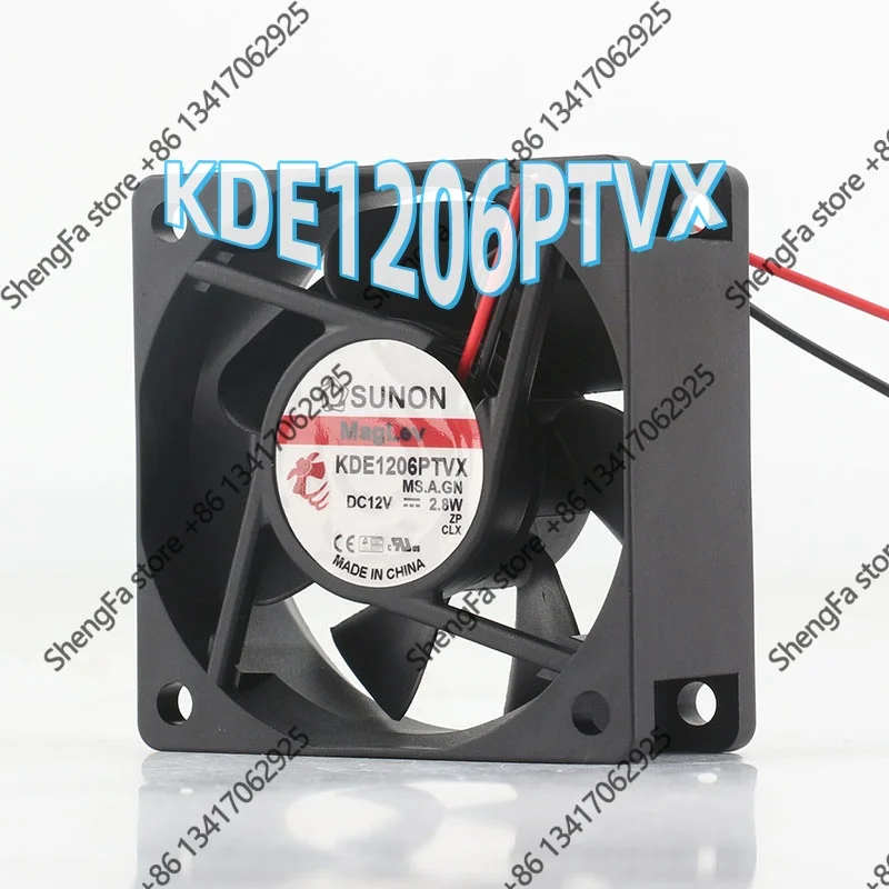 Original built-in SUNON KDE1206PTVX 3-pin silent fan with 6cm diameter 6025 size 12V voltage 2.8W power