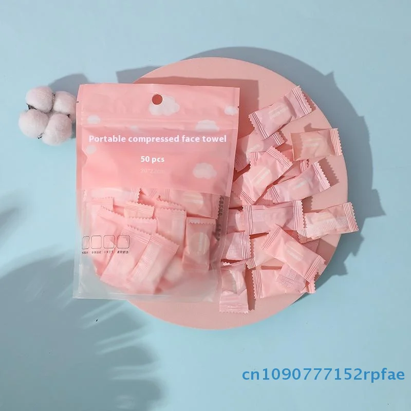 20/50 pçs mini toalha comprimida cápsulas descartáveis toalhas magia cuidados com o rosto tablet viagem ao ar livre toalhetes de papel tecido