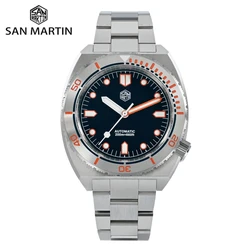 San martin relógios de pulso mecânicos masculinos mergulhador natação esportes 40mm yn55 automático montre luxe homme 20bar luminoso sn0067