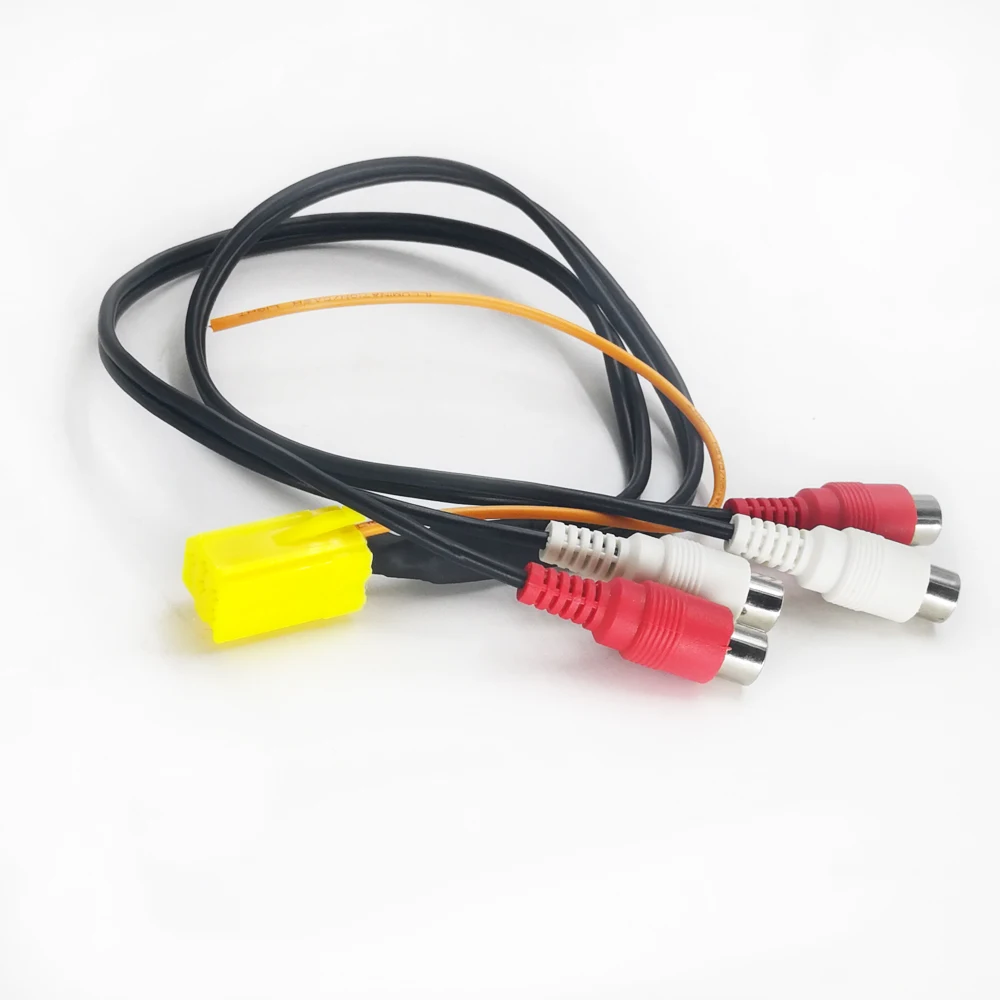 Biurlink MINI ISO 6Pin Out 4 Chinch Kabel RCA Cable 4RCA Line For Peugeot Volkswagen Skoda Ford In VDO Becker