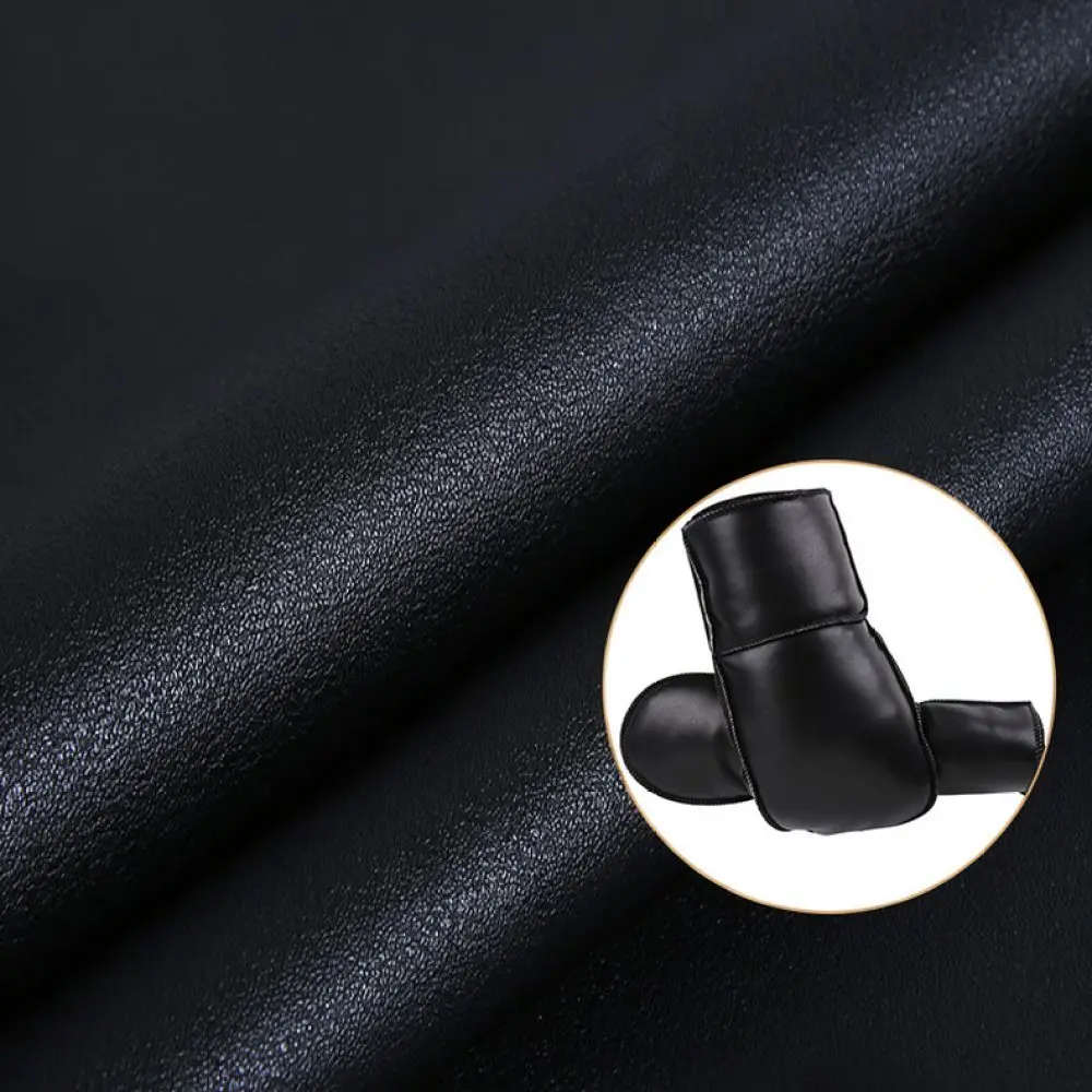 Winter Thermal Mittens For For Hongfubao PU Leather Thickened Fleece Windproof Gloves Outdoor Cycling Skiing Sport Gear