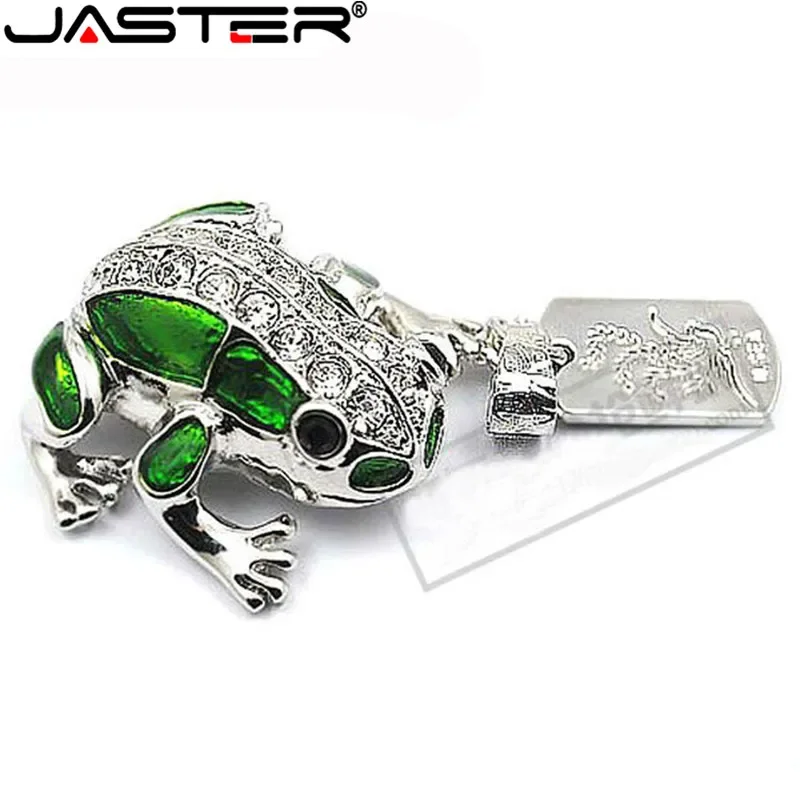 

JASTER High Speed KidsToys Metal Frog USB 2.0 USB flash drives 64GB 32GB 16GB USB Flash Drives Gift With Keychain Bulk Pen Drive