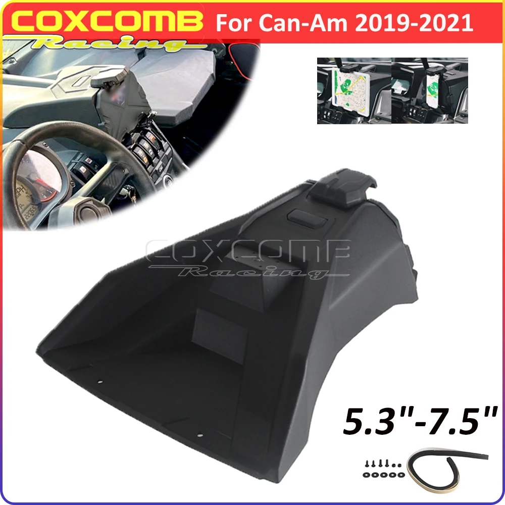 

For Can-Am Maverick Tablet Phones Bracket Black UTV GPS Electronic Tablet Device Holder Trail 800 800R 1000 1000R Commander MAX