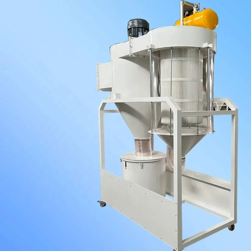 New Double Silent Cyclone Dust Collector Industrial Vacuum Cleaner for Woodworking 5.5kW 99.99% Efficiency 80 DBA
