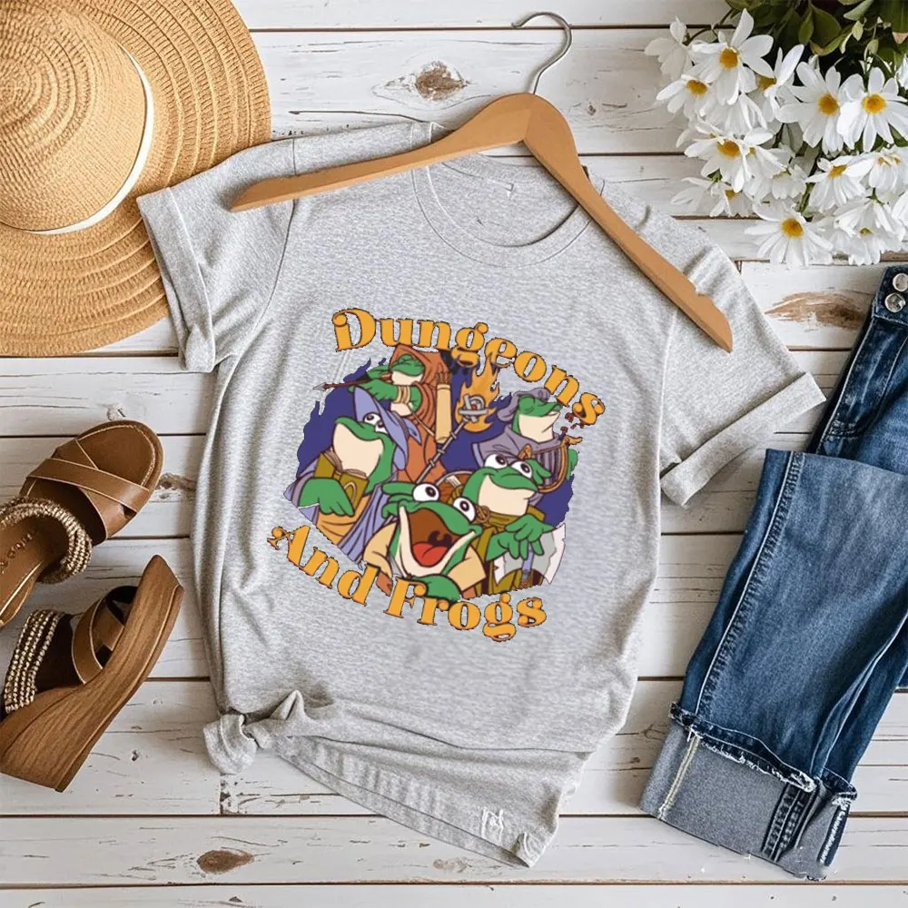 مضحك آر بي جي النرد الزنزانات والضفادع دور اللعب المحملة لعبة عاشق اللاعبين الإبداعية هدية التي شيرت الرجال Crewneck القطن قصير الأكمام