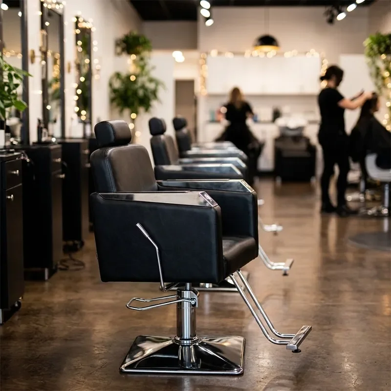 Foreign trade wholesale barber shop chair hair salon special lifting barber chair can be put down eyebrow trimming shaving