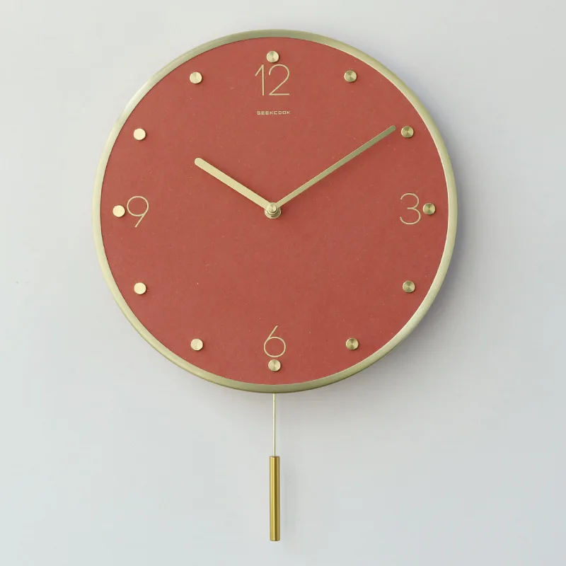 Homhi Metal Modern Wall Clock Decor Horloge Murale Decoracion Para El Hogar Room Aesthetic Bell Wall Clock HSZ-507