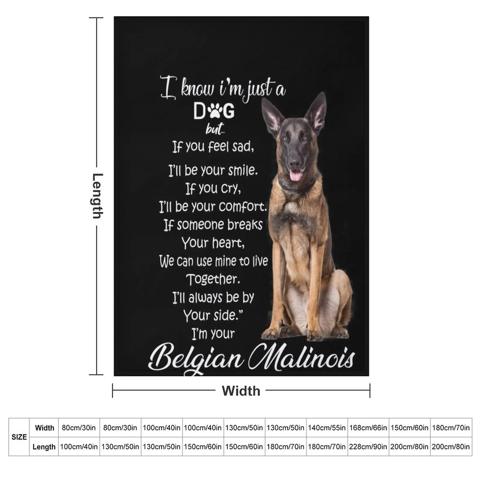I know I am just a dog Belgian Malinois Throw Blanket Furry For Decorative Sofa Luxury Custom manga Blankets