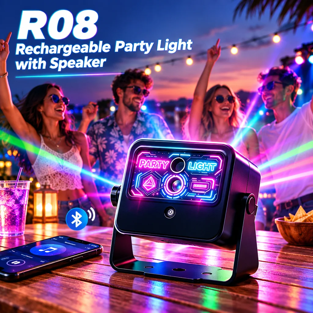 Laser Star Projector Bluetooth Speaker Voice Control Remote TF Card 23 Mode 90 Pattern Party Birthday Camping KTV DJ Bar Stage