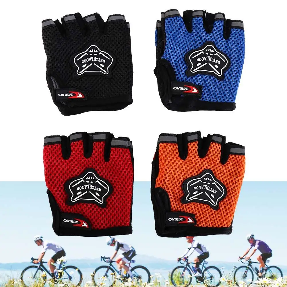 Slip Mountain Bike Kids Adult Half Finger Climbing Breathable Glove Bicycle Gloves Cycling Gloves Bodybuilding Riding Gloves