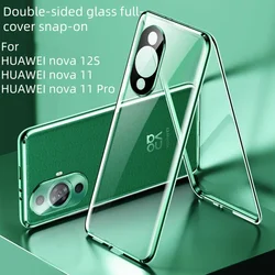 Case For Huawei Nova 12S 11 Pro Full Cover Clip-on Glass Skin-friendly Cover For Huawei Nova 12S 11 Pro Shockproof Bumper Funda