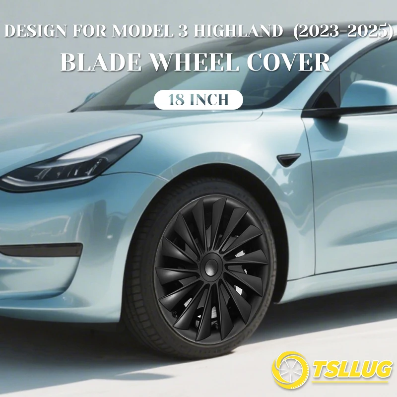 

TSLLUG 4 шт. колпаки ступицы колес для Tesla Model 3 Highland 2023-2025 18-дюймовый 14-й стиль колпаки ступиц колеса аксессуары полная обертка края