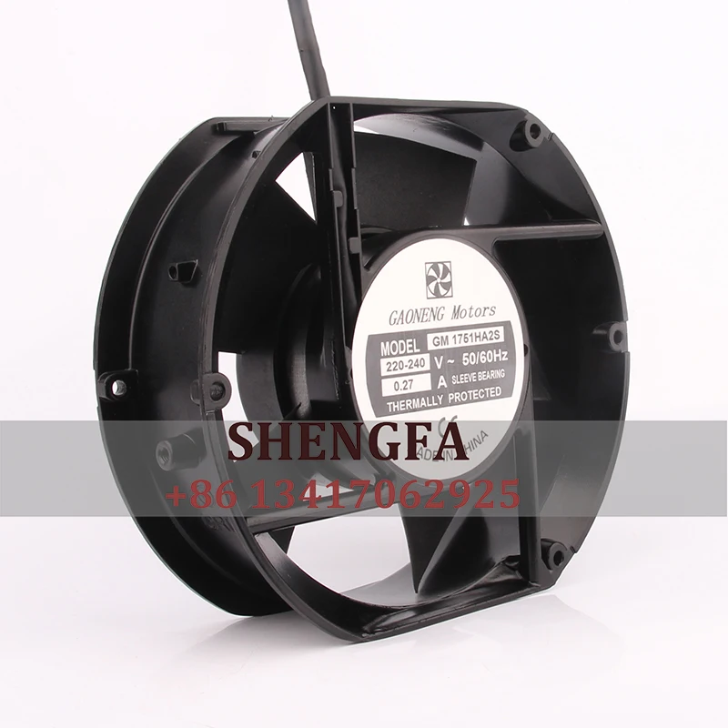 

Двигатели GAONENG GM1751HA2S Корпус Охлаждающий вентилятор AC220V 0,27A 172X150X21MM 17251 17CM экстрактор сварочный аппарат Центробежный выхлоп