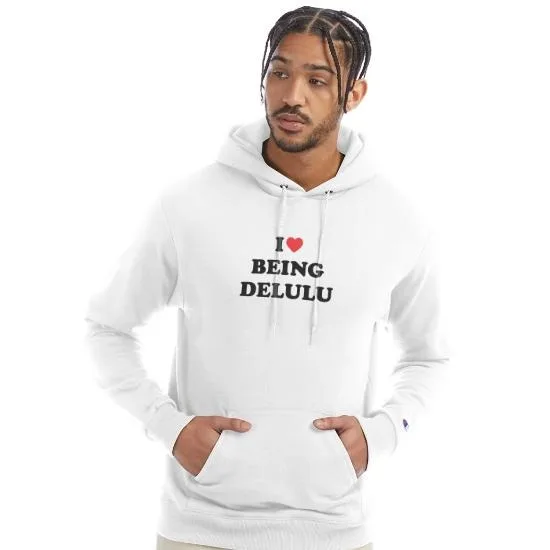 

Fun I Love Being Delulu Cotton Hoodie Perfect for Those Who Embrace Their Delulu Side in A Soft Cotton Design