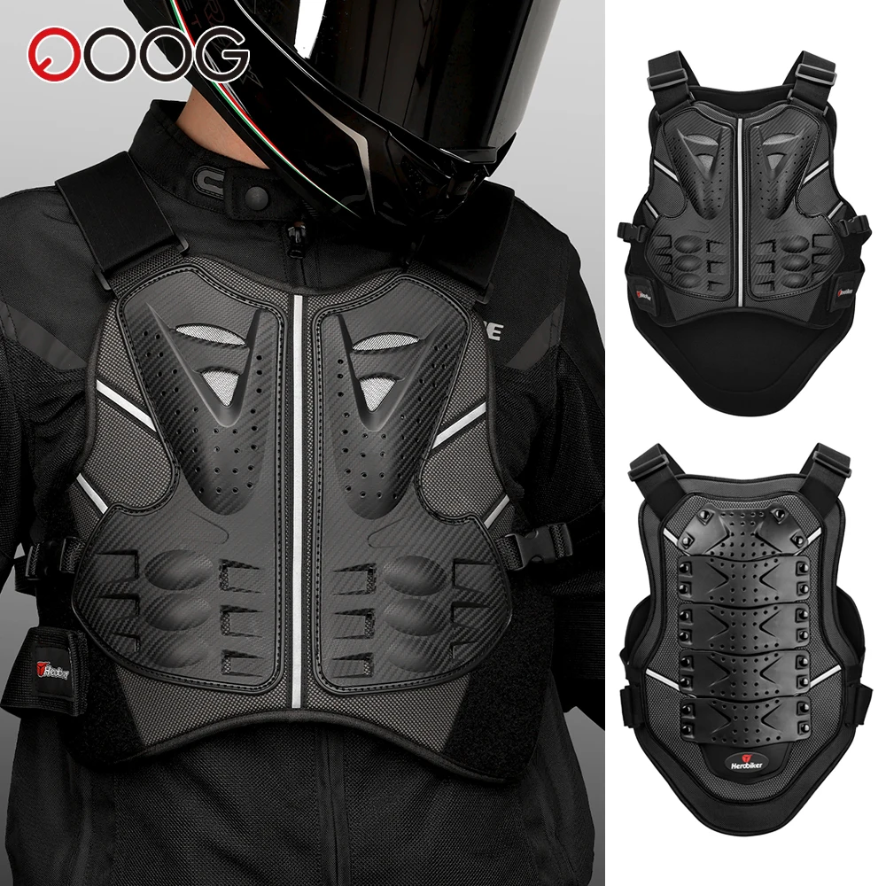 Motorcycle Body Armor Wear-Resistant Motocross Riding Armor Vest Protective Gear Anti-Fall Motorbike Chest Back Protector M-XL