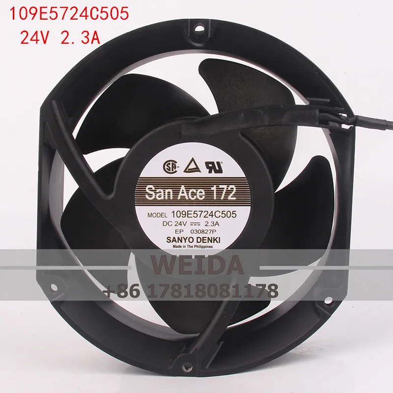 

Original New Sanyo 5V 12V 48V DC 24V 2.3A EC AC 170x150x50mm 17CM 17251 Double Ball Exhaust Centrifugal 109E5724C505 Cooling Fan