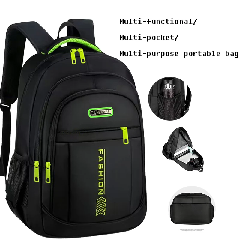 حقيبة ظهر متعددة الجيوب ذات سعة كبيرة، أنيقة ومتعددة الاستخدامات، يمكن حملها للسفر، مع أشرطة كتف قابلة للتعديل