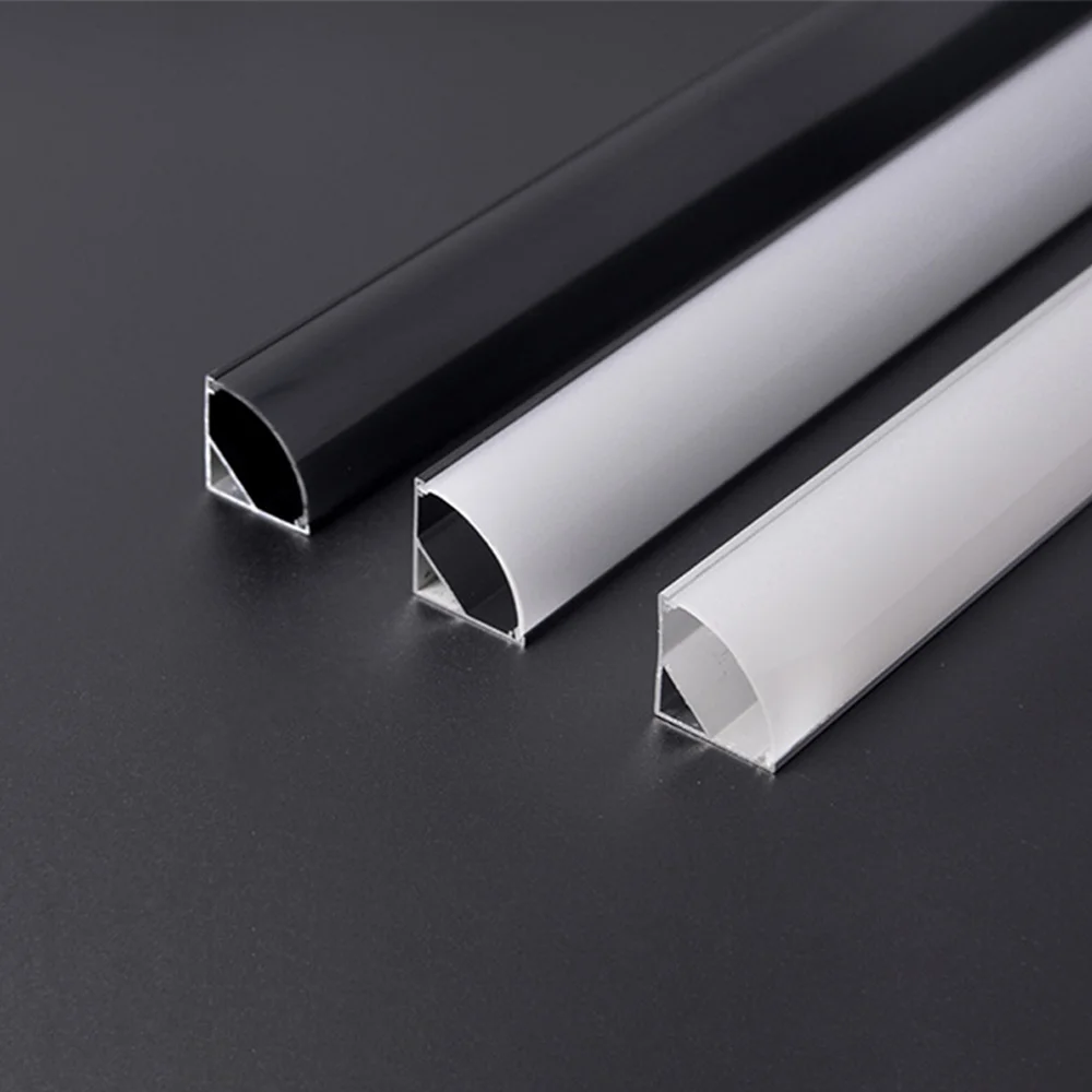 2-30 قطعة/الوحدة LED الألومنيوم الشخصي 0.5 متر/القطعة U/فولت/ث شكل الزاوية ل 5050 2835 LED قطاع مصباح بار قناة حامل غطاء أبيض/أسود