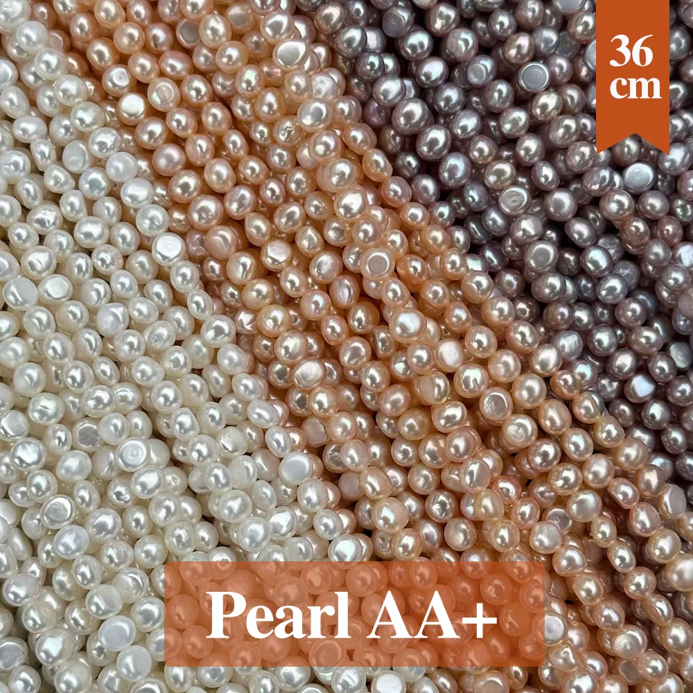 

AA+ Natural Freshwater Pearls Bead Two Sides Light Pearl Loose Spacer Beaded for Making DIY Jewerly Necklace Bracelet 5-6mm
