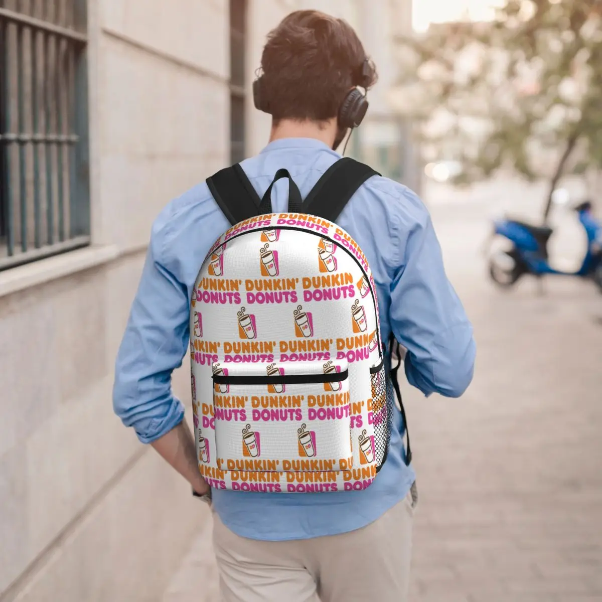 Dunkin Donuts Backpack Daypack Large Capacity Children BookBag School Bag Shoulder Bags for Men Women view 5