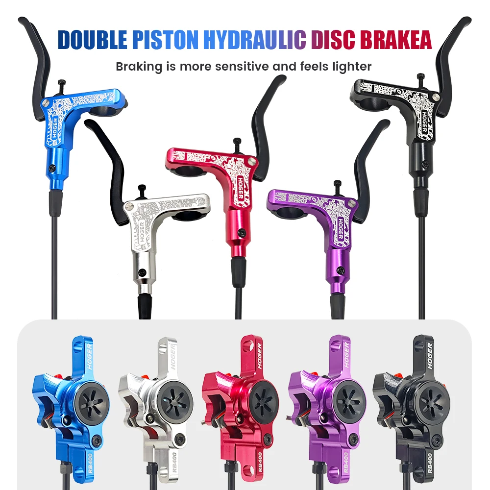 HOGER الدراجة الجبلية الصحن الهيدروليكي الفرامل مجموعة 160 مللي متر الدوارات النفط الفرجار لوحة الجبهة الخلفية دراجة جبلية المشبك 22.2 مللي متر مقبض عمود