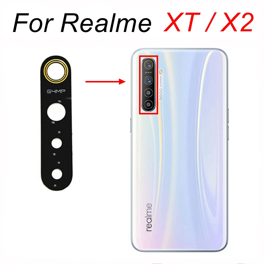 WAMY New Rear Camera Glass Lens Cover Replacement For Realme 8 Pro 5G 8i 7 7i 6 6i 6S 5 X2 XT C3 C21 RMX3085