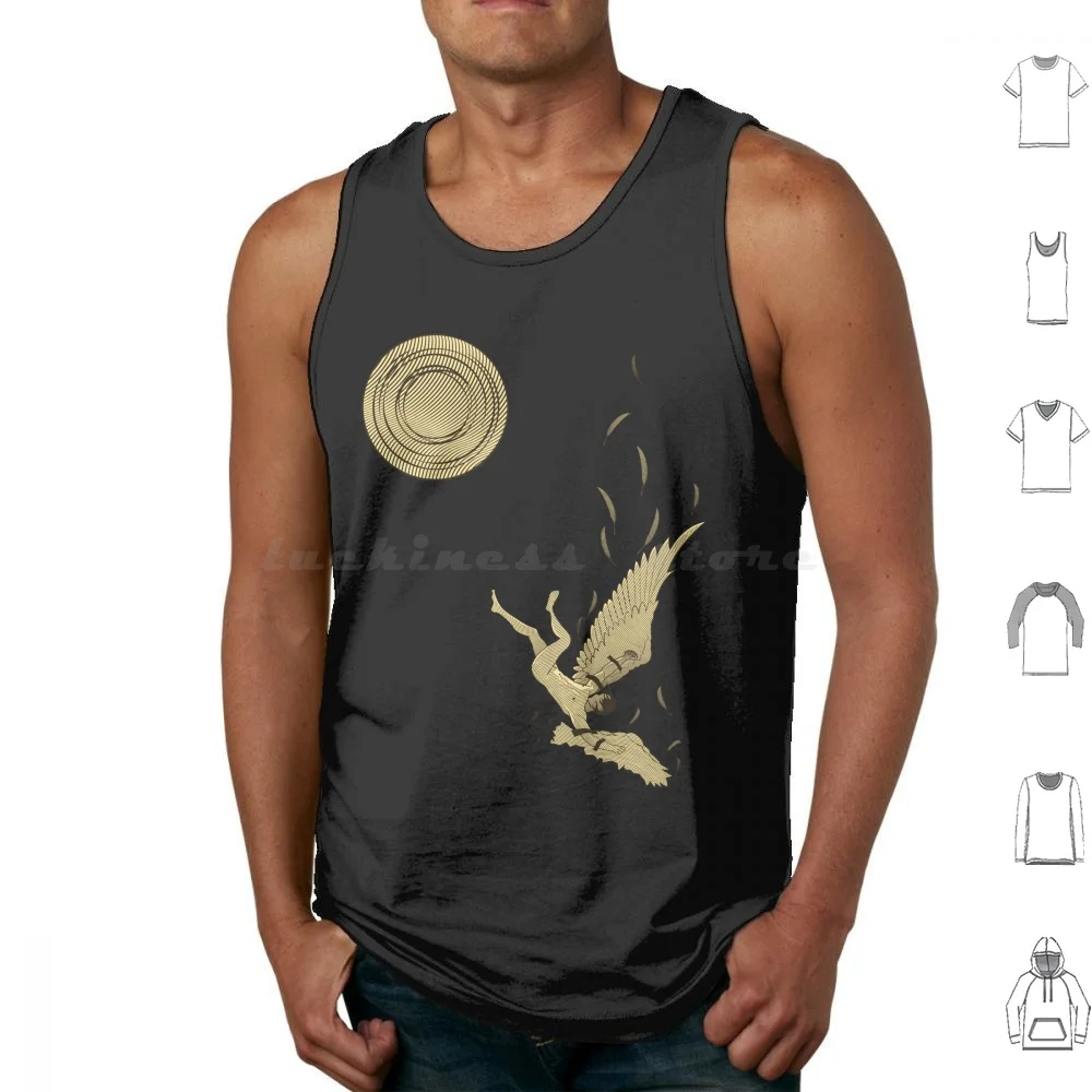 

Too Close Tank Tops Print Cotton Icarus Greek Myths Mythology Flight Sun
