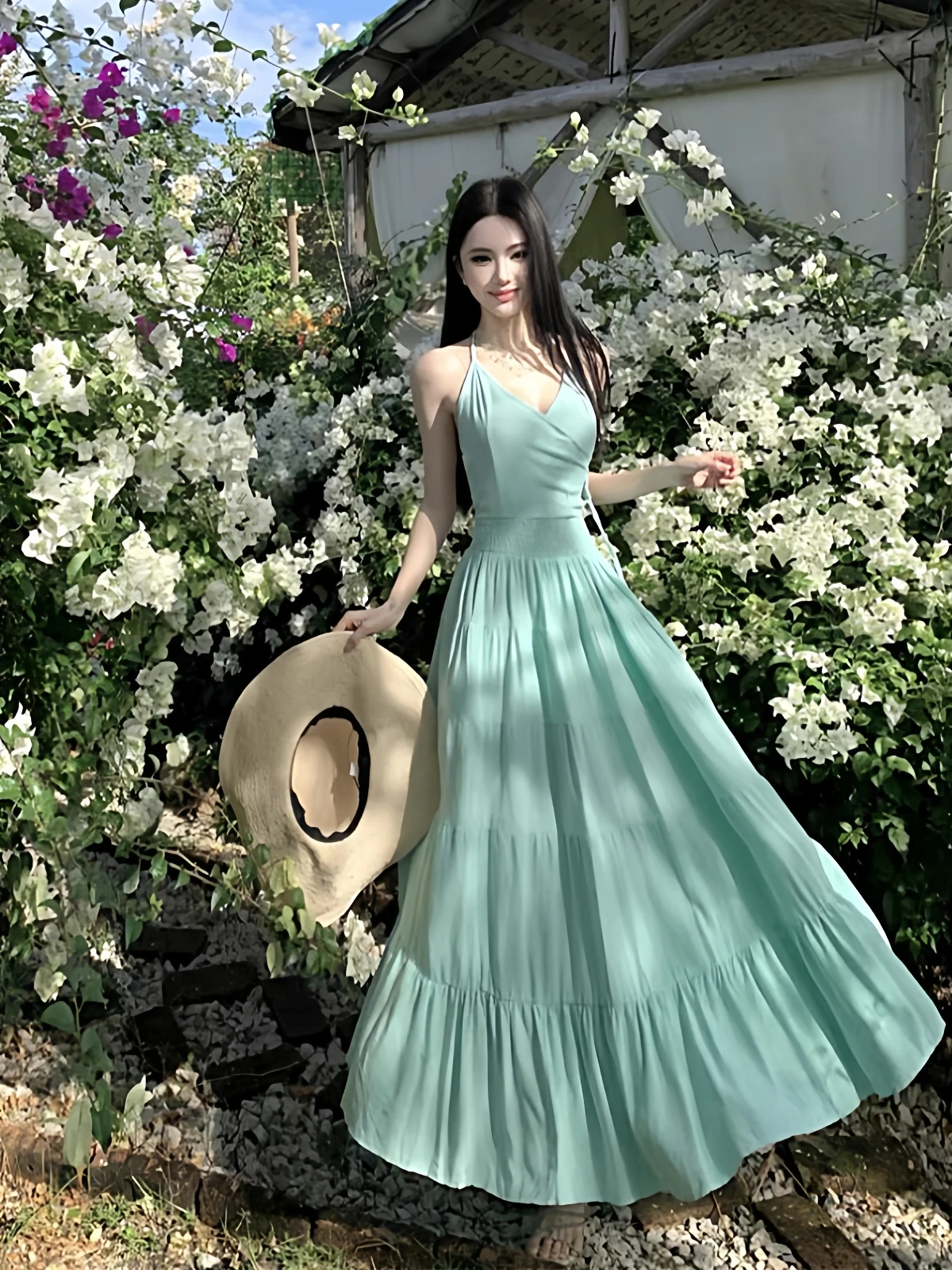 

Белая длинная юбка Sanya Dr Vaion Sle Ne с поясом, облегающая, X-образная, для женщин, лето-весна-осень