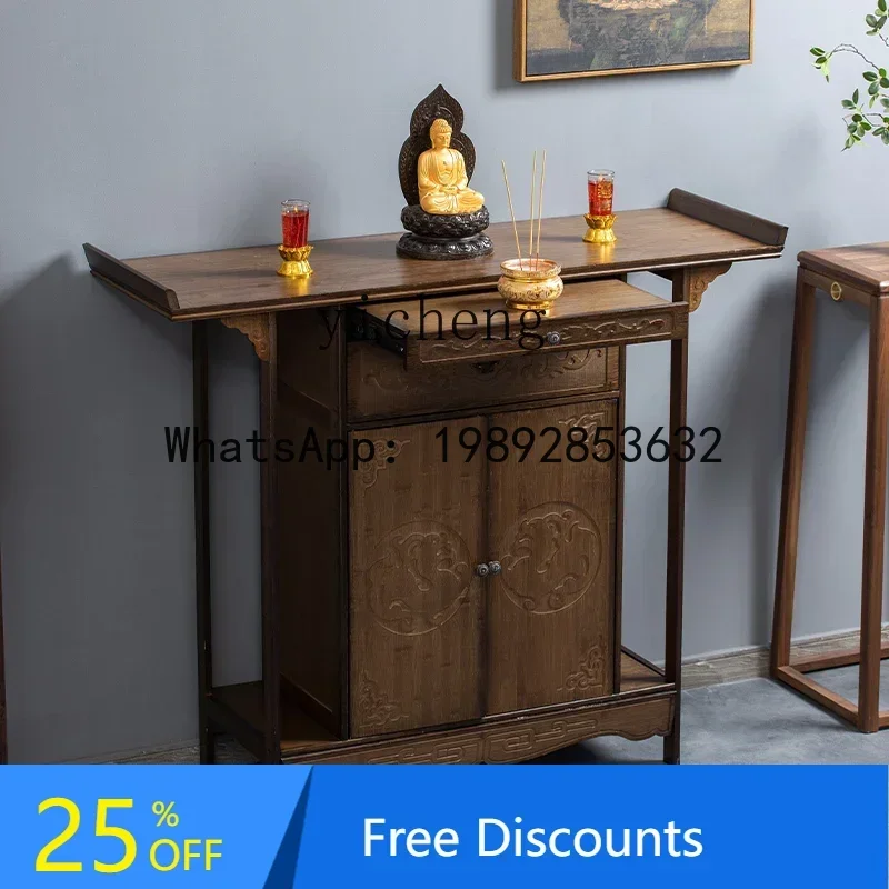 household offering table, altar cabinet, living room, Buddha cabinet, Bodhisattva God of Wealth cabinet