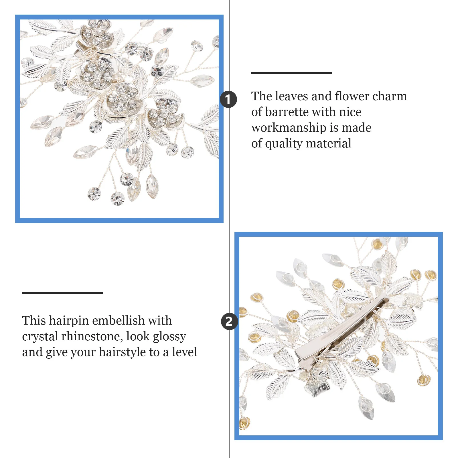 

Wedding Hairpin Rhinestone Barrette Crystal Bridal Hair Clip Flower Hairgrip Hair Styling Pin Wedding Hairpin Bridal Barrette