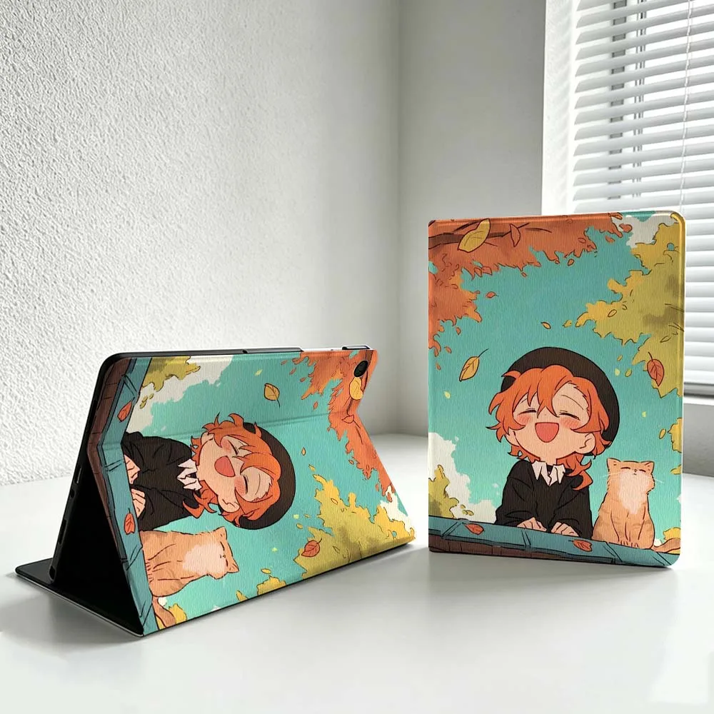 Fun B-Bungo Stray Dogs Anime For Samsung Galaxy Tab S11 S10 S9 S8 S7 S6 A11 A9 A8 Lite FE Plus Soft Inch Tablet Case Cover