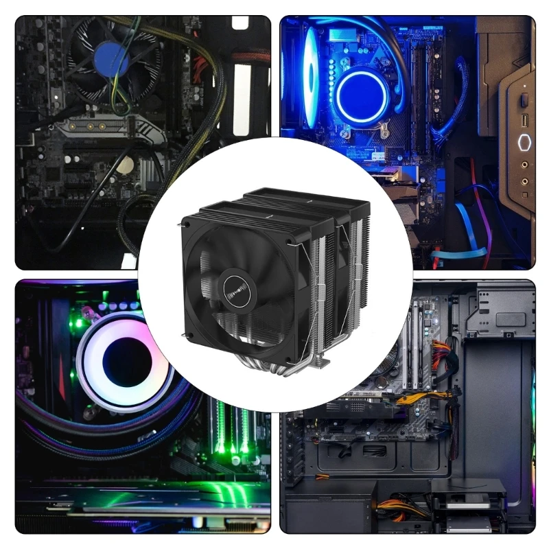 

Metal Base Computer Cooling Systems Two Fan Design 6 Copper Tubes Optimals Thermals Dissipation Solution best sale