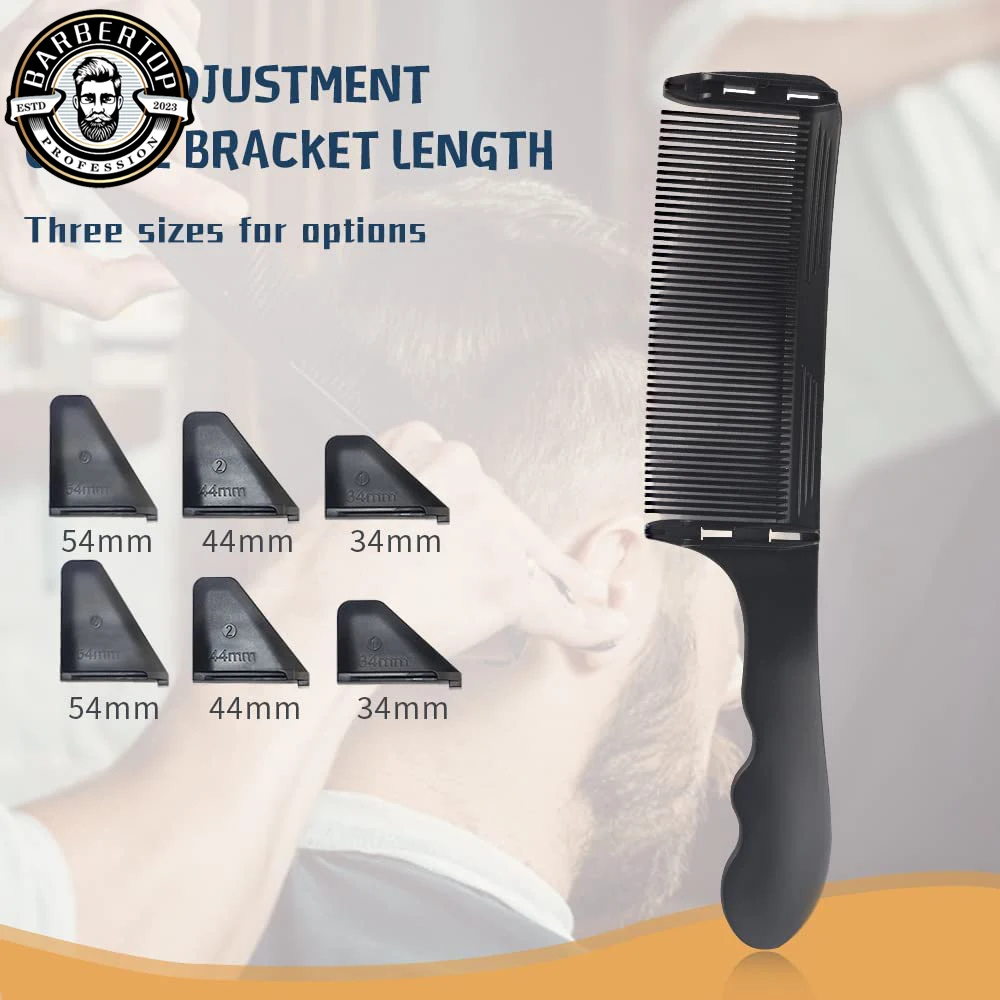 Barbershop Combs Hair Cutting Positioning Comb Clipper Blending Adjustable Hair Trimmer Position Comb for Men Salon Styling Tool