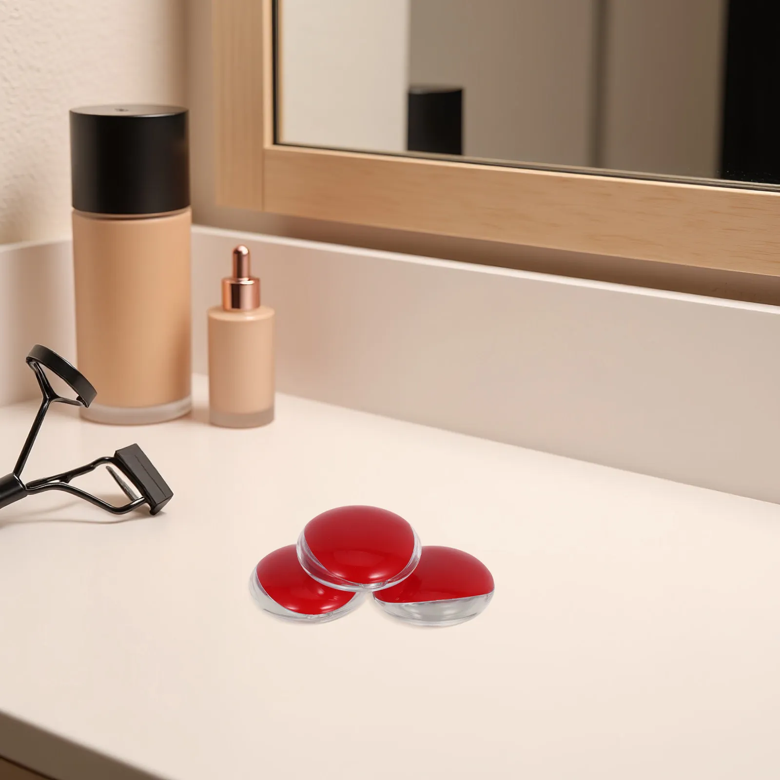 

3Pcs Makeup Storage Box with Mirror Compact Lash and Powder Organizer Case Portable Travel Essential for Women