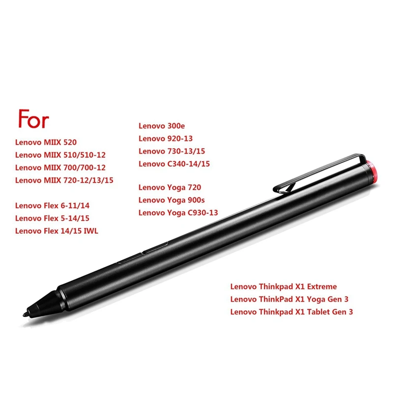 AU61-Active Pen For Lenovo Yoga C930-13, 720, 730, 920, Flex 14/15, Flex 6, Thinkpad X1 Miix 720, Miix 520/510-12, 4X80N95873